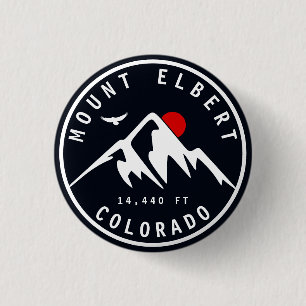 Mount Elbert - Colorado 14ers fourteener 3 Cm Round Badge