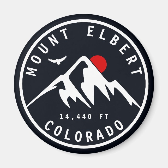 Mount Elbert - Colorado 14ers fourteener Magnet (Front)
