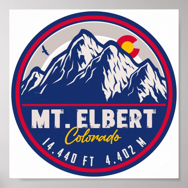 Mount Elbert - Colorado 14ers fourteener Poster (Front)