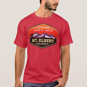 Mount Elbert Colorado 14ers Mountain Climbing Badg T-Shirt