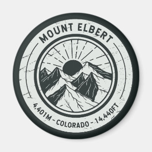 Mount Elbert Colorado Hiking Skiing Travel Magnet