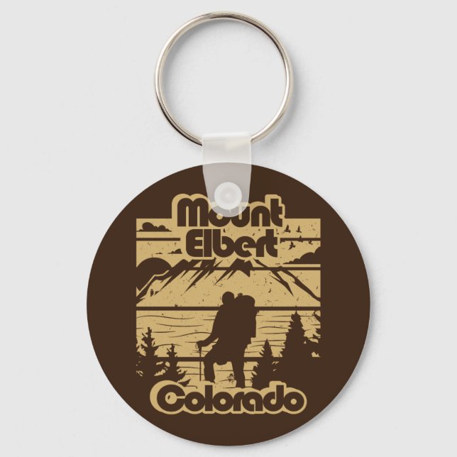 Mount Elbert Colorado Key Ring (Front)