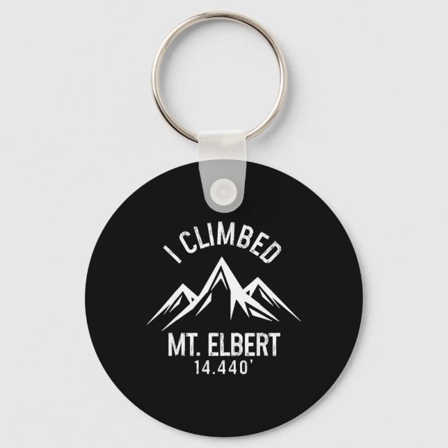 Mount Elbert, Colorado, Mountaineering, Summit Hik Key Ring (Front)