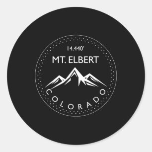 Mount Elbert Colorado Pnw Mountain Climbing Hiking Classic Round Sticker