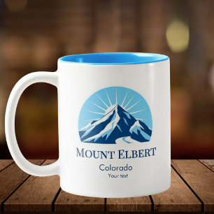 Mount Elbert Colorado ski area resort souvenir Two-Tone Coffee Mug