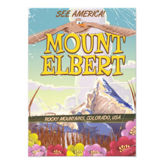 Mount Elbert, Colorado USA travel poster