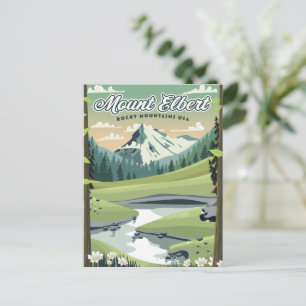 Mount Elbert Rocky Mountains Travel poster Postcard