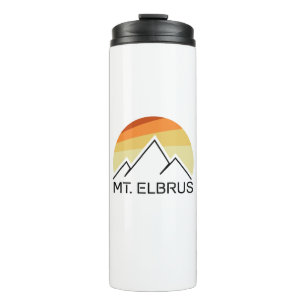 Mount Elbrus Russia Retro Thermal Tumbler