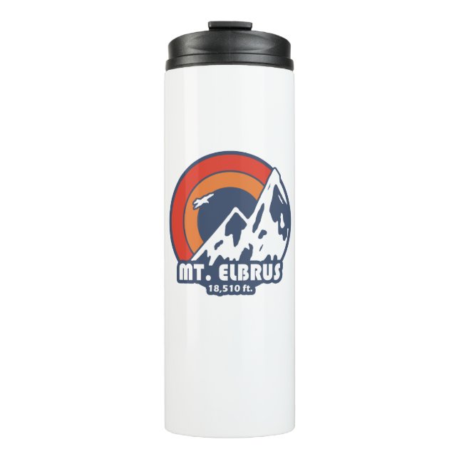 Mount Elbrus Russia Sun Eagle Thermal Tumbler (Front)