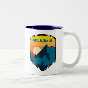 Mount Elbrus Russia Sunrise Two-Tone Coffee Mug