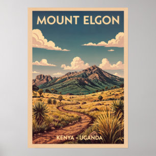 Mount Elgon Uganda - Kenya V02 Poster