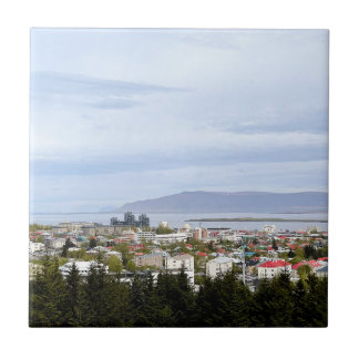 Mount Esja Reykjavik Iceland Cityscape Photo Tile