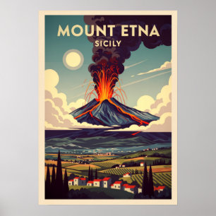 Mount Etna Sicily V02 Poster