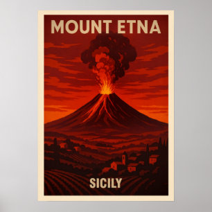 Mount Etna Sicily V04 Poster