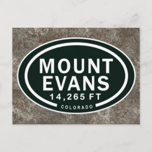 Mount Evans 14,265 FT CO Mountain Postcard