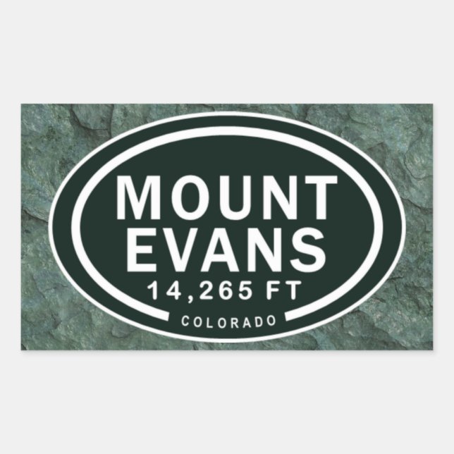 Mount Evans 14,265 FT CO Mountain Stickers (Front)