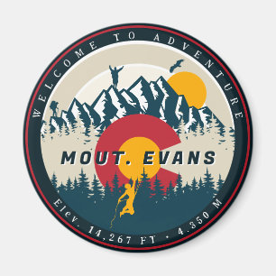 Mount Evans Colorado Flag Mountain 14ers Magnet