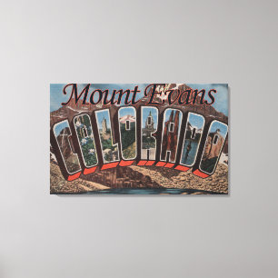 Mount Evans, Colorado - Large Letter Scenes Canvas Print