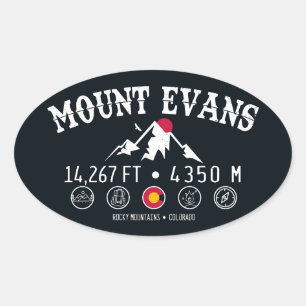 Mount Evans Wilderness 14er - Colorado mountains Oval Sticker
