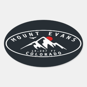 Mount Evans Wilderness 14er - Colorado mountains Oval Sticker