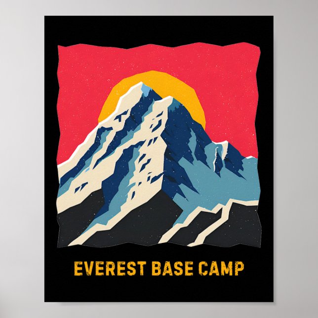 Mount Everest Base Camp Himalayas Mountain Hike Cl Poster (Front)