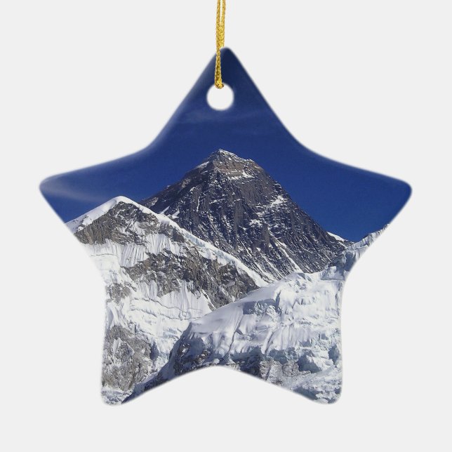 Mount Everest Ceramic Tree Decoration (Front)