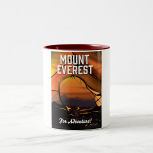 Mount Everest For Adventure! Two-Tone Coffee Mug