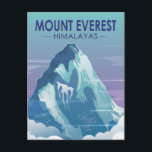 Mount Everest Himalayas Vintage Postcard<br><div class="desc">Mount Everest vector artwork design. It is is Earth's highest mountain above sea level,  located in the Mahalangur Himal sub-range of the Himalayas.</div>