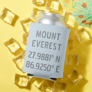 Mount Everest Latitude Longitude  Can Cooler