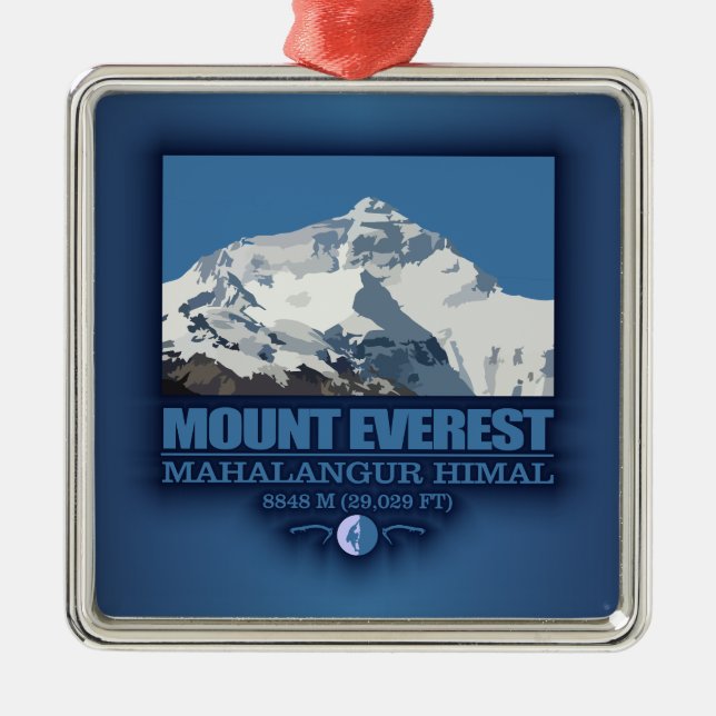 Mount Everest Metal Tree Decoration (Front)