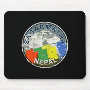 Mount Everest Nepal Sagarmatha Vintage Climbing T Mouse Mat