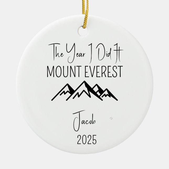 Mount Everest ornament for climbing lover (Front)