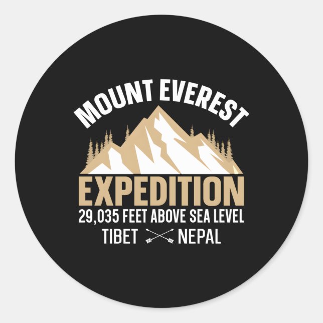 Mount Everest S Skiing Vacation Trip Classic Round Sticker (Front)