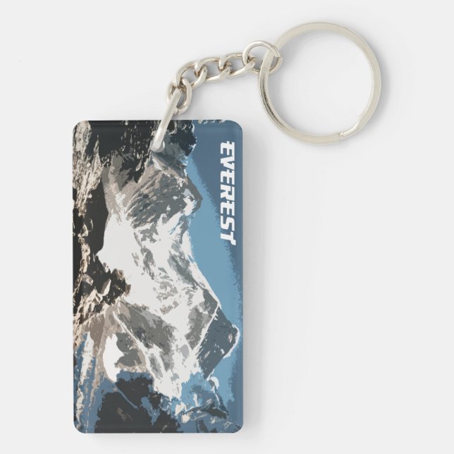 Mount Everest View, Nepal Key Ring (Back)