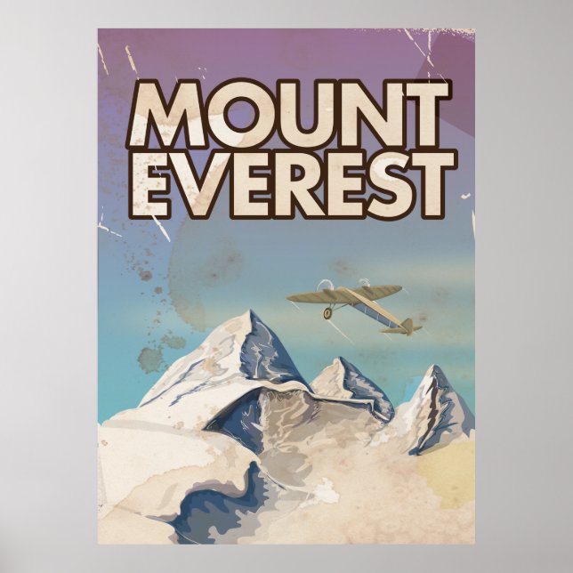 Mount Everest Vintage Travel poster (Front)