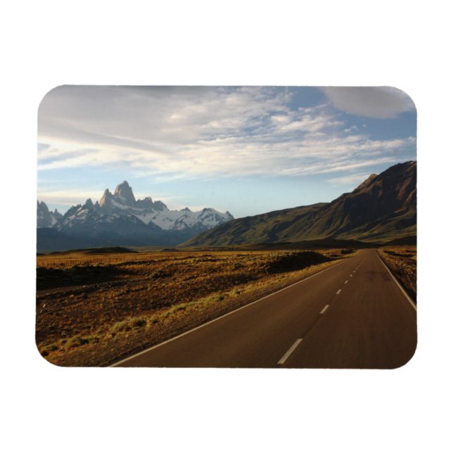 Mount Fitz Roy And Mount Cerro Torre Magnet (Horizontal)
