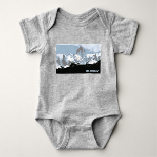 Mount Fitzroy Mountain, Patagonia, Argentina Baby Bodysuit
