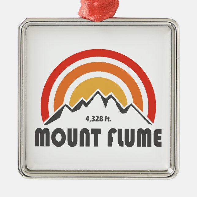 Mount Flume New Hampshire Metal Tree Decoration (Front)