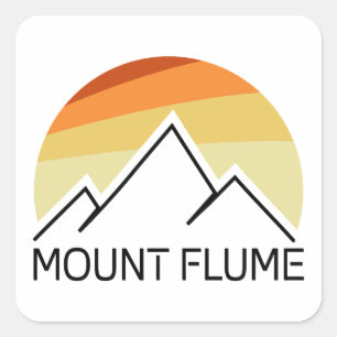 Mount Flume New Hampshire Retro Square Sticker