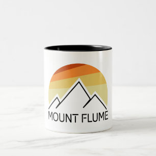 Mount Flume New Hampshire Retro Two-Tone Coffee Mug