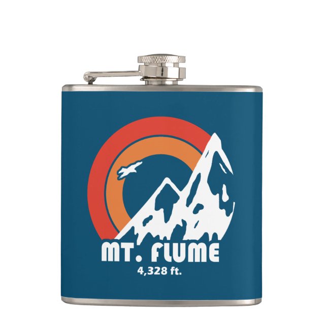 Mount Flume New Hampshire Sun Eagle Hip Flask (Front)