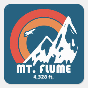 Mount Flume New Hampshire Sun Eagle Square Sticker