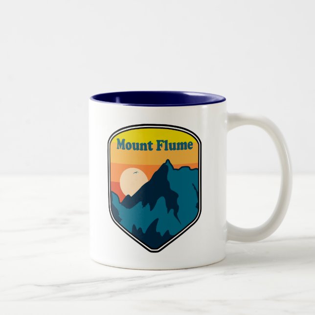 Mount Flume New Hampshire Sunrise Two-Tone Coffee Mug (Right)