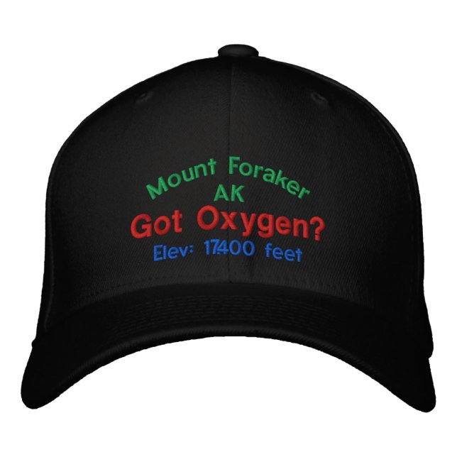 Mount Foraker Alaska Elevation Cap (Front)