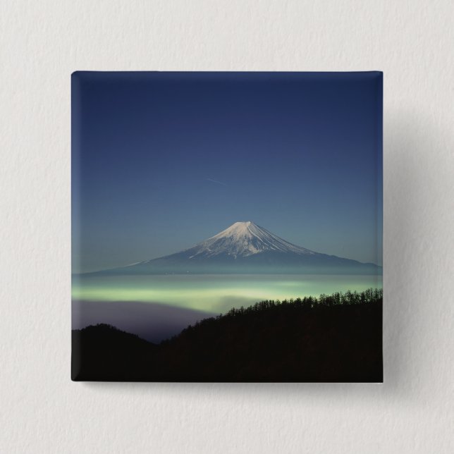 Mount Fuji 15 Cm Square Badge (Front)