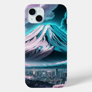Mount Fuji above the city in Japan iPhone 15 Mini Case