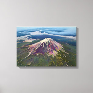 Mount Fuji Aerial View - Artistic Japan Canvas Print