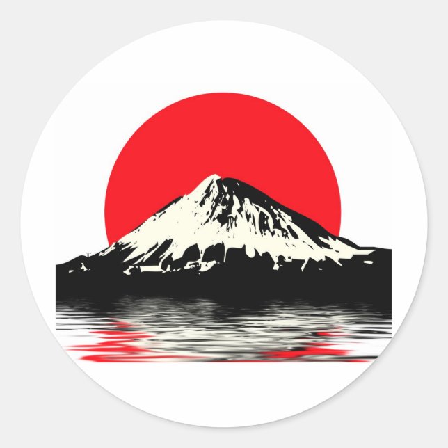 Mount Fuji Classic Round Sticker (Front)
