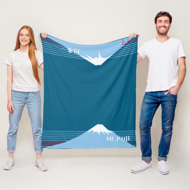 Mount Fuji Design Nippon1  Fleece Blanket (In Situ)