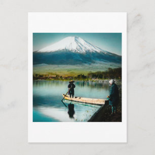 Mount Fuji from Lake Yamanaka 富士 Vintage Postcard